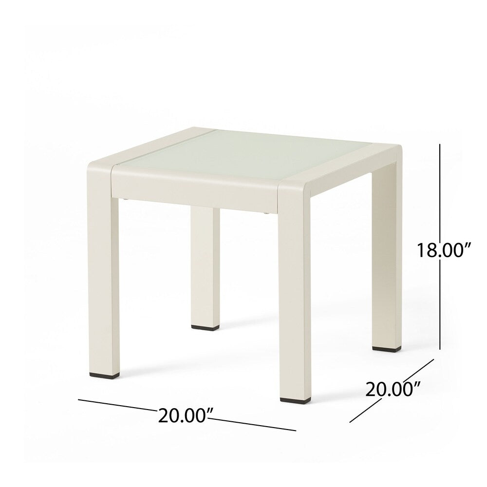Cape Coral Outdoor 4 Seater Club Chair and Table Set by Christopher Knight Home