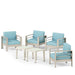 Cape Coral Outdoor 4 Seater Club Chair and Table Set by Christopher Knight Home