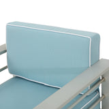 Cape Coral Outdoor 4 Seater Club Chair and Table Set by Christopher Knight Home