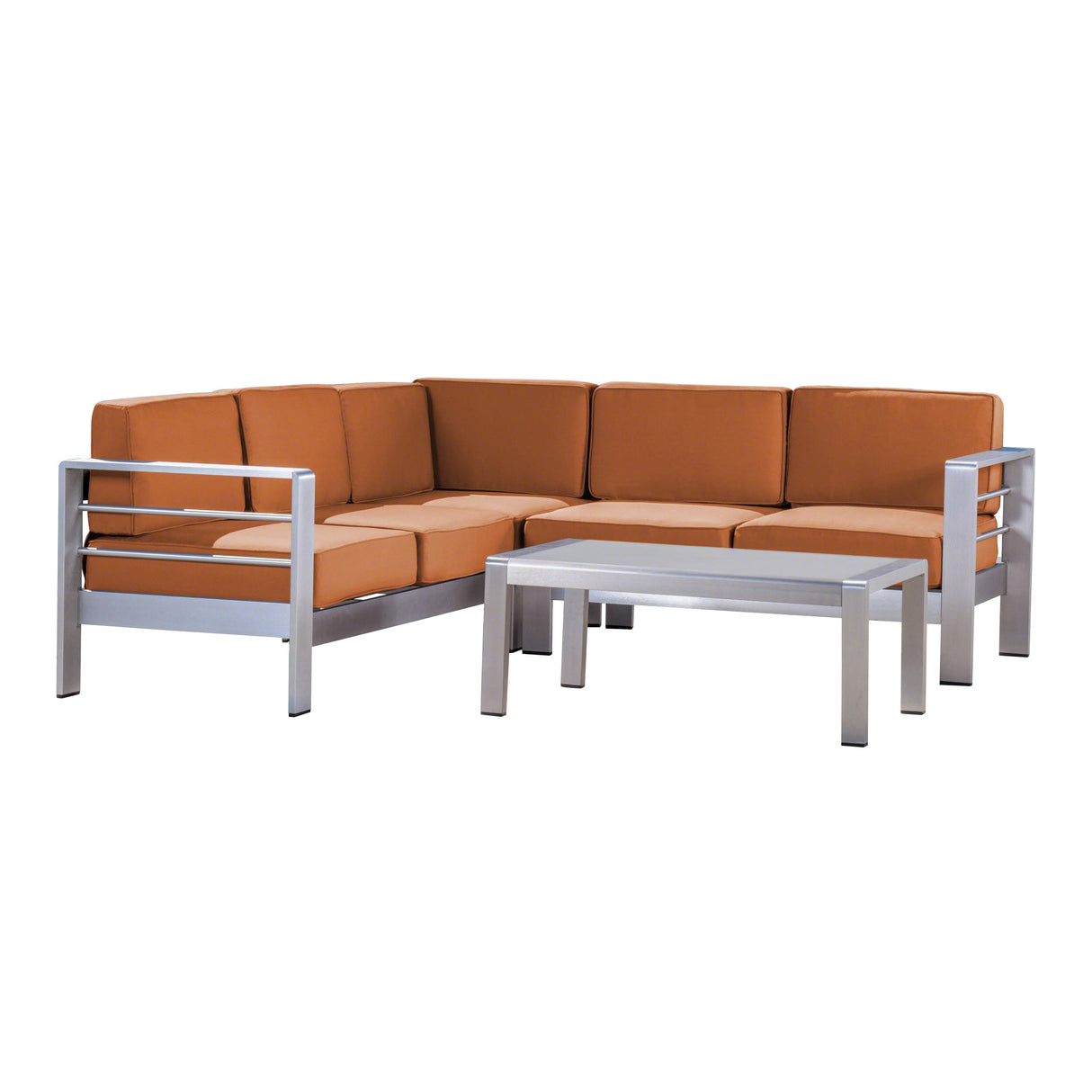 Cape Coral Outdoor 5-Seater Sectional Set by Christopher Knight Home