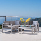 Cape Coral Outdoor 5-Seater Sectional Set by Christopher Knight Home