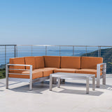Cape Coral Outdoor 5-Seater Sectional Set by Christopher Knight Home