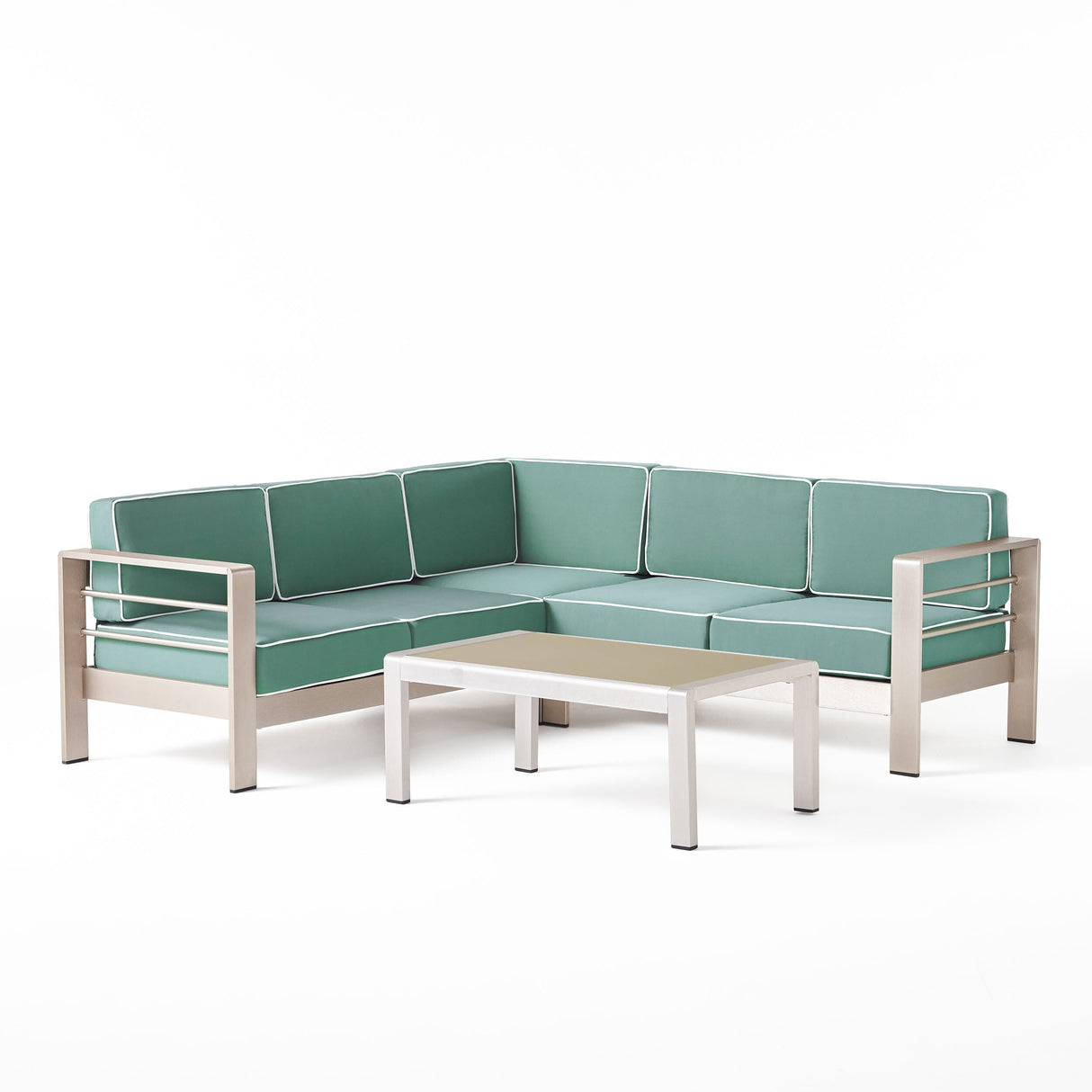 Cape Coral Outdoor 5-Seater Sectional Set by Christopher Knight Home