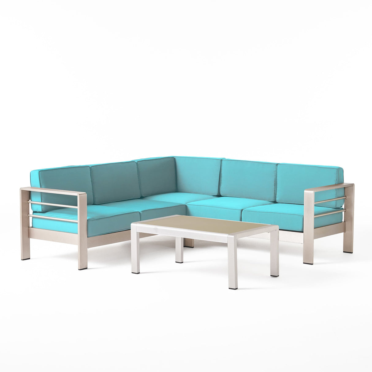 Cape Coral Outdoor 5-Seater Sectional Set by Christopher Knight Home