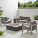 Cape Coral Outdoor 5-piece Fire Pit Chat Set by Christopher Knight Home
