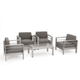 Cape Coral Outdoor 5-piece Seating Set with Cushions by Christopher Knight Home