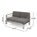 Cape Coral Outdoor Aluminum 10-piece Sofa Set with Cushions by Christopher Knight Home