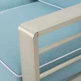 Cape Coral Outdoor Aluminum 2-piece Set with Cushions by Christopher Knight Home