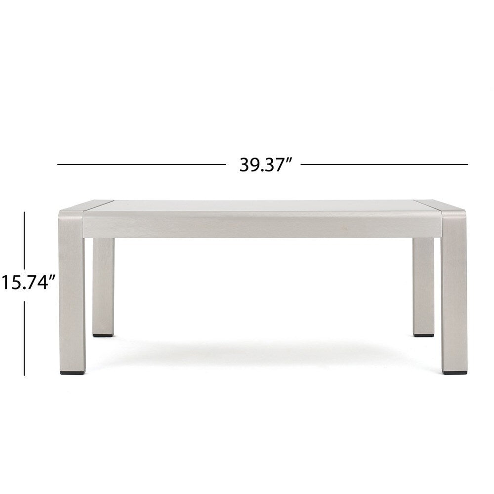 Cape Coral Outdoor Aluminum 2-piece Set with Cushions by Christopher Knight Home
