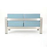 Cape Coral Outdoor Aluminum 2-piece Set with Cushions by Christopher Knight Home