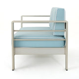 Cape Coral Outdoor Aluminum 2-piece Set with Cushions by Christopher Knight Home