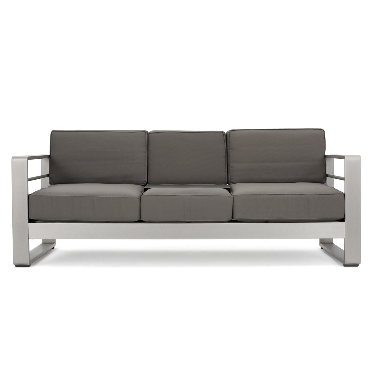 Cape Coral Outdoor Aluminum 3-piece Sofa Set by Christopher Knight Home