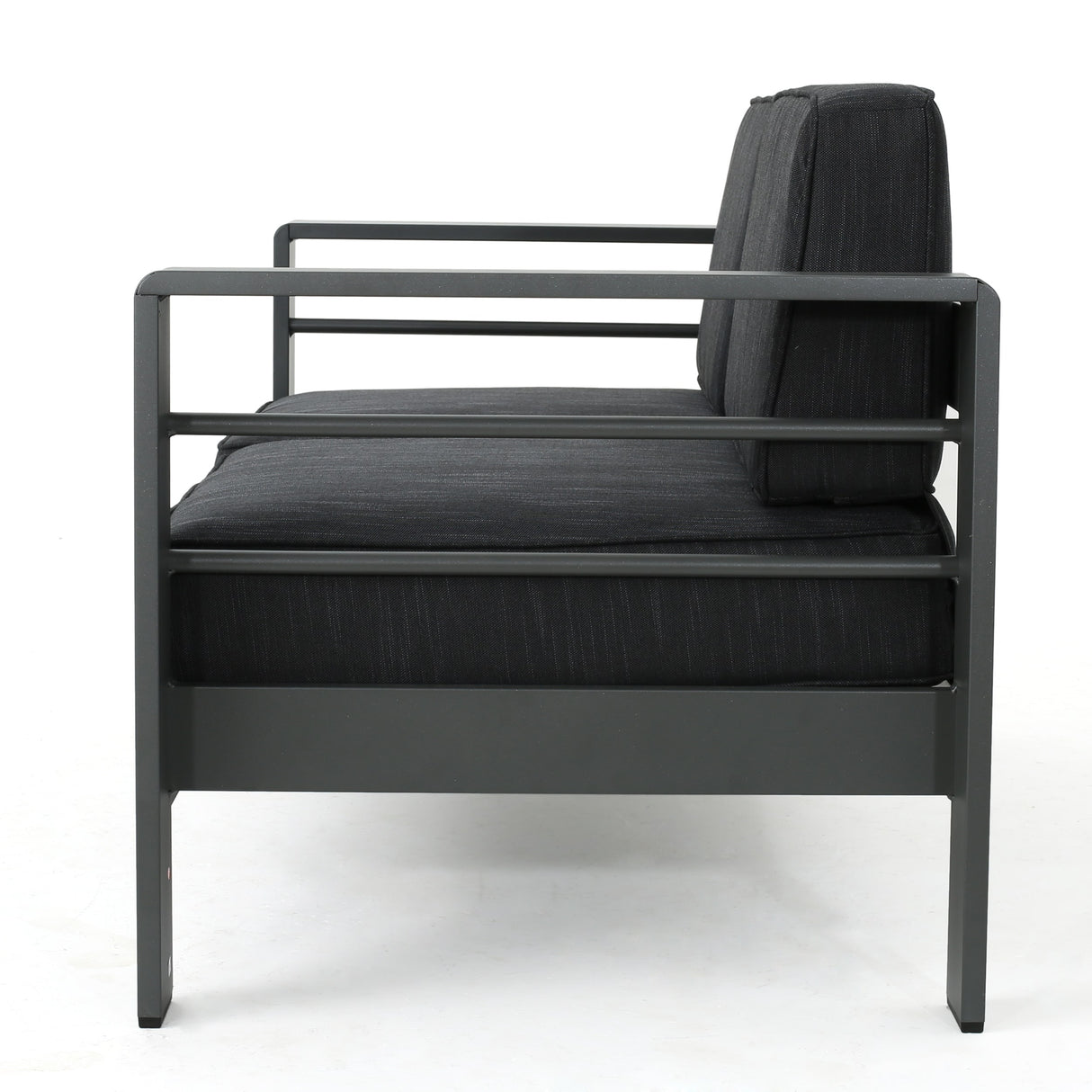 Cape Coral Outdoor Aluminum 5-piece Chat Set with Cushions & Fire Table by Christopher Knight Home
