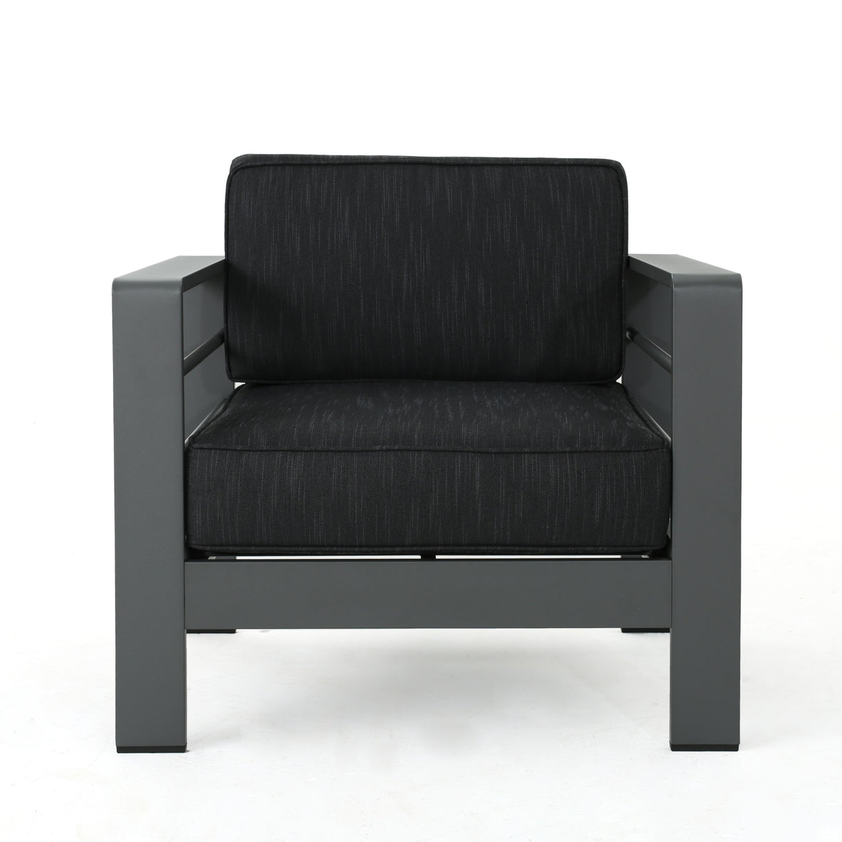 Cape Coral Outdoor Aluminum 5-piece Chat Set with Cushions & Fire Table by Christopher Knight Home