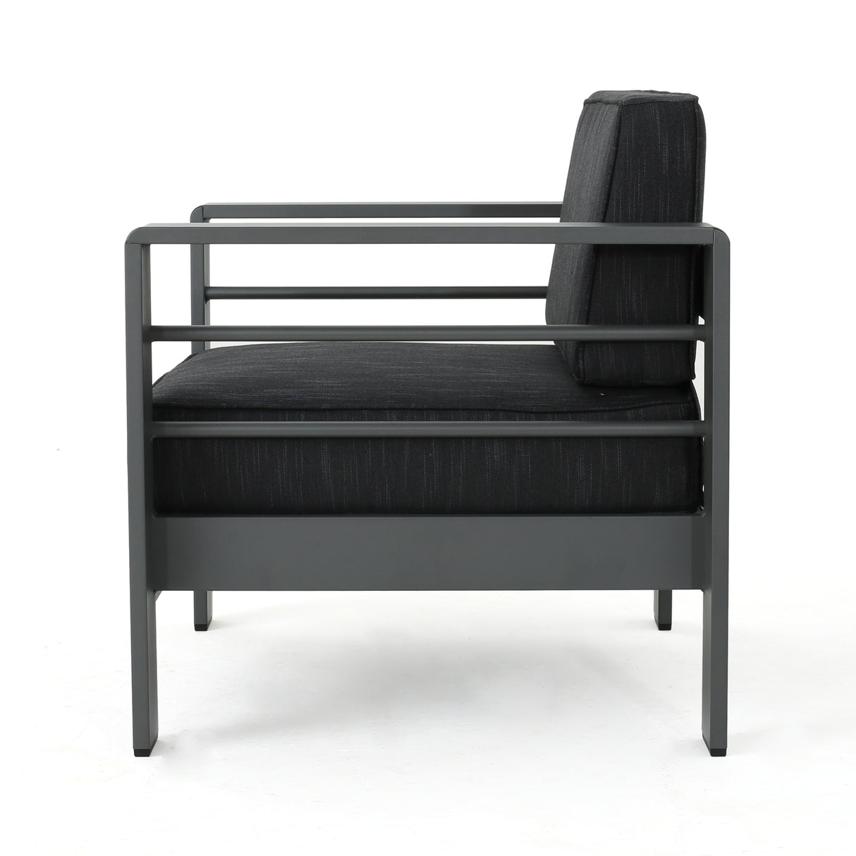 Cape Coral Outdoor Aluminum 5-piece Chat Set with Cushions & Fire Table by Christopher Knight Home