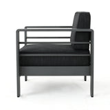 Cape Coral Outdoor Aluminum 5-piece Chat Set with Cushions & Fire Table by Christopher Knight Home