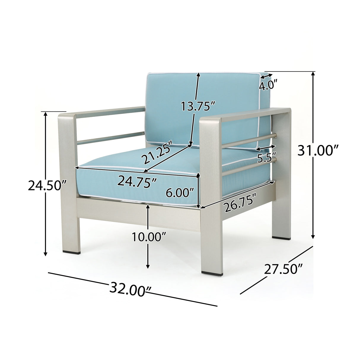 Cape Coral Outdoor Aluminum 5-piece Fire Pit Chat Set with Cushion by Christopher Knight Home
