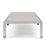 Cape Coral Outdoor Aluminum Adjustable Chaise Lounge by Christopher Knight Home