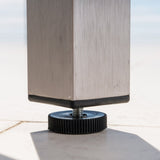 Cape Coral Outdoor Aluminum Bar Table with Glass Top (Table Only) by Christopher Knight Home - 27.56"L x 27.56"W x 43.00"H