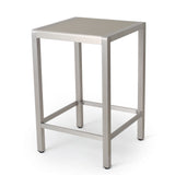 Cape Coral Outdoor Aluminum Bar Table with Glass Top (Table Only) by Christopher Knight Home - 27.56"L x 27.56"W x 43.00"H