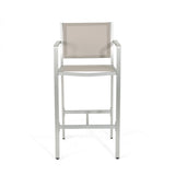 Cape Coral Outdoor Aluminum Barstool (Set of 4) by Christopher Knight Home