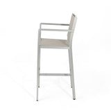 Cape Coral Outdoor Aluminum Barstool (Set of 4) by Christopher Knight Home