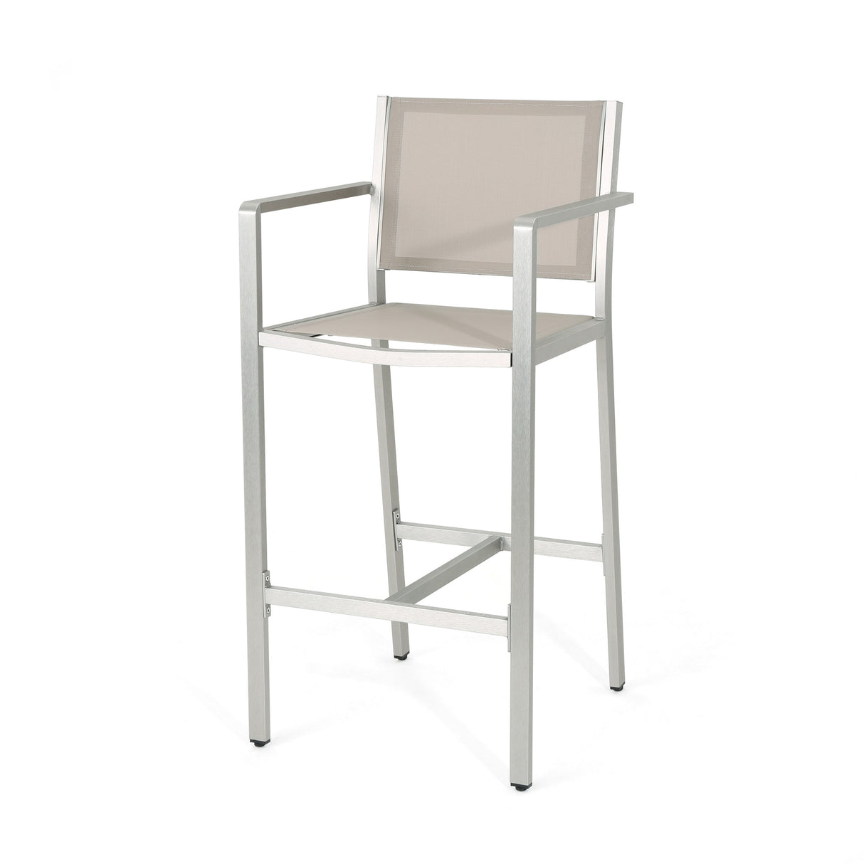 Cape Coral Outdoor Aluminum Barstool (Set of 4) by Christopher Knight Home