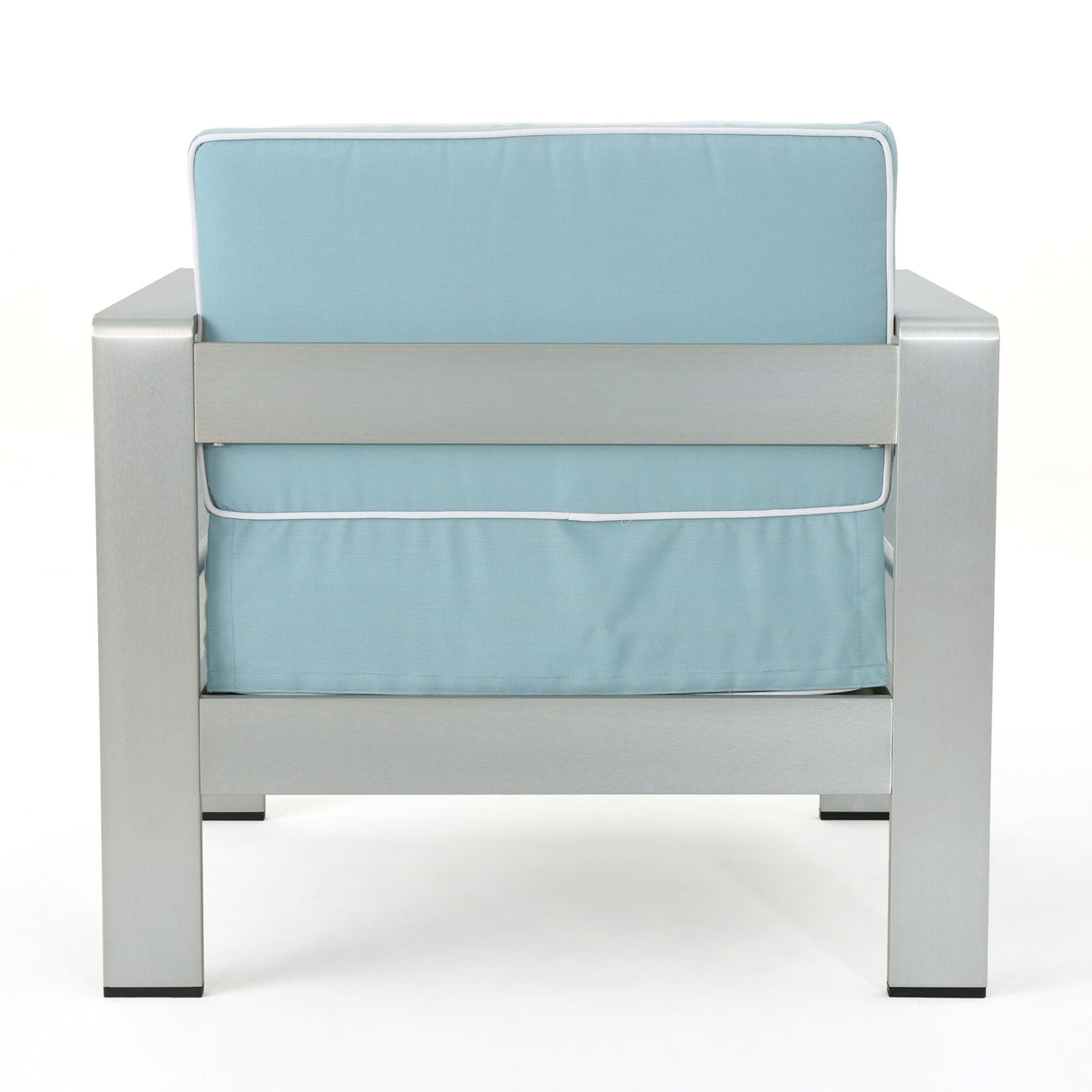 Cape Coral Outdoor Aluminum Club Chair with Cushion (Set of 4) by Christopher Knight Home