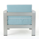 Cape Coral Outdoor Aluminum Club Chair with Cushion (Set of 4) by Christopher Knight Home