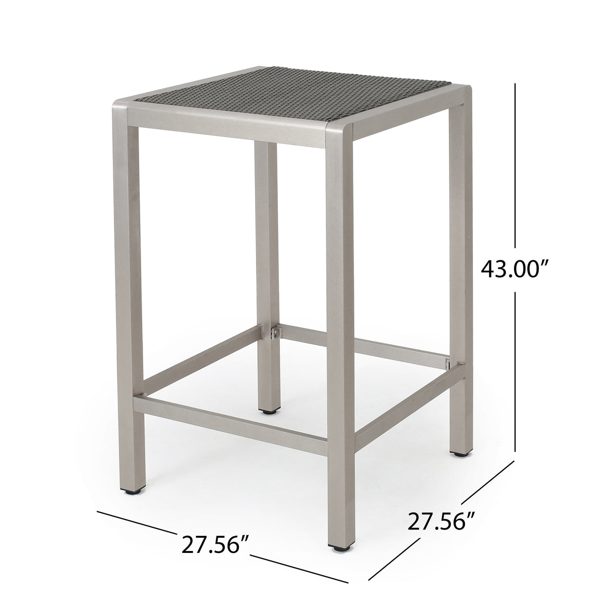 Cape Coral Outdoor Aluminum Wicker Bar Table (Table Only) by Christopher Knight Home