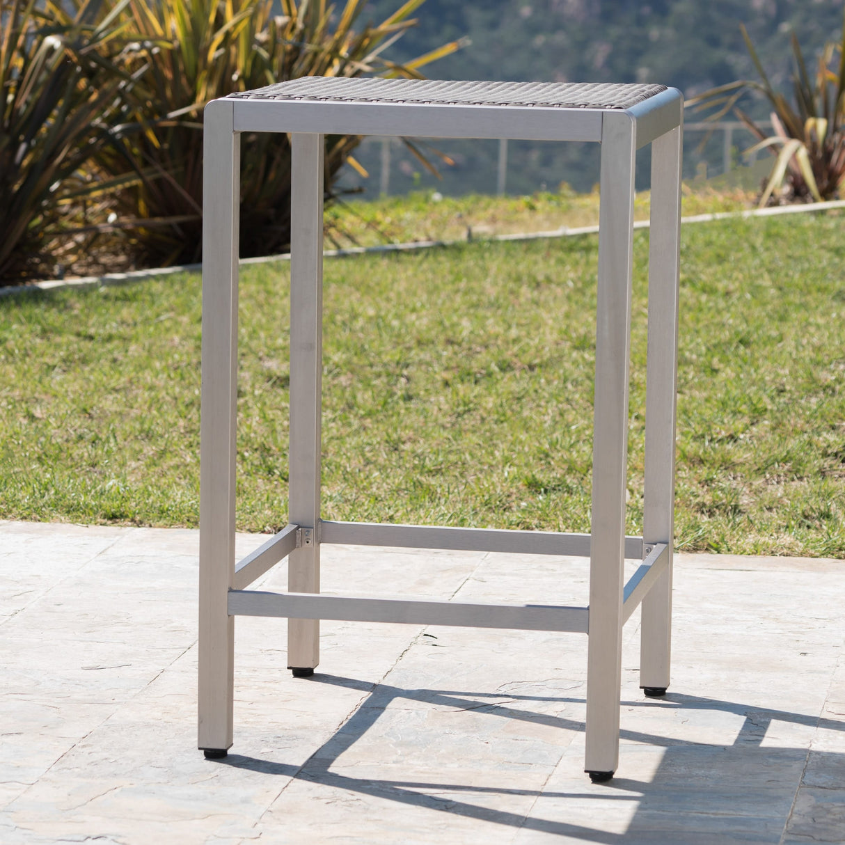 Cape Coral Outdoor Aluminum Wicker Bar Table (Table Only) by Christopher Knight Home