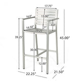 Cape Coral Outdoor Aluminum 30 Inch Barstools (Set of 2) by Christopher Knight Home