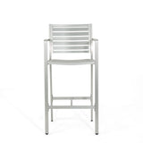 Cape Coral Outdoor Aluminum 30 Inch Barstools (Set of 2) by Christopher Knight Home