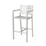 Cape Coral Outdoor Aluminum 30 Inch Barstools (Set of 2) by Christopher Knight Home