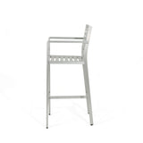Cape Coral Outdoor Aluminum 30 Inch Barstools (Set of 2) by Christopher Knight Home
