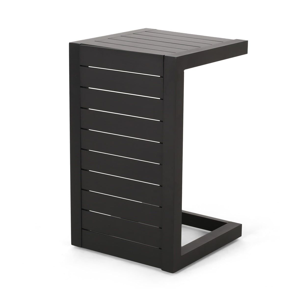 Cape Coral Outdoor C-Shape Aluminum Side Table by Christopher Knight Home