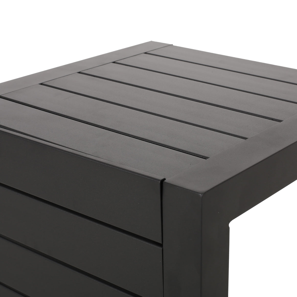 Cape Coral Outdoor C-Shape Aluminum Side Table by Christopher Knight Home