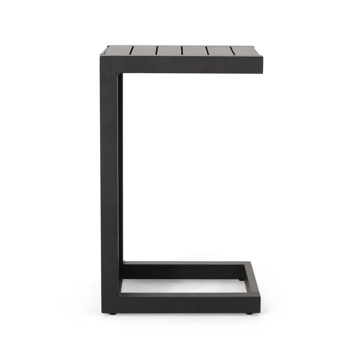 Cape Coral Outdoor C-Shape Aluminum Side Table by Christopher Knight Home