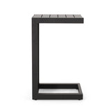 Cape Coral Outdoor C-Shape Aluminum Side Table by Christopher Knight Home