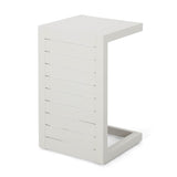 Cape Coral Outdoor C-Shape Aluminum Side Table by Christopher Knight Home