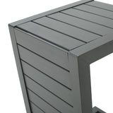 Cape Coral Outdoor C-Shape Aluminum Side Table by Christopher Knight Home