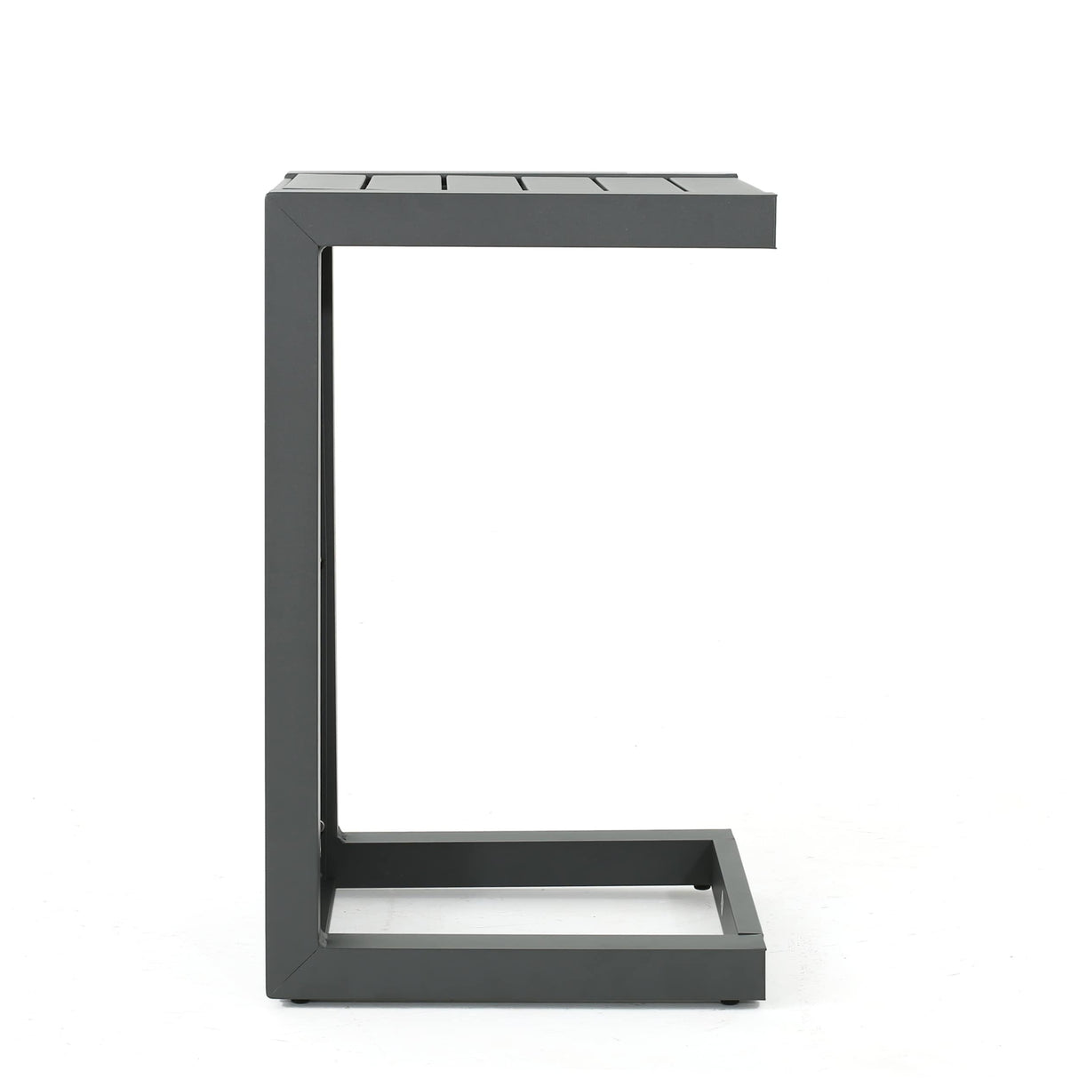 Cape Coral Outdoor C-Shape Aluminum Side Table by Christopher Knight Home