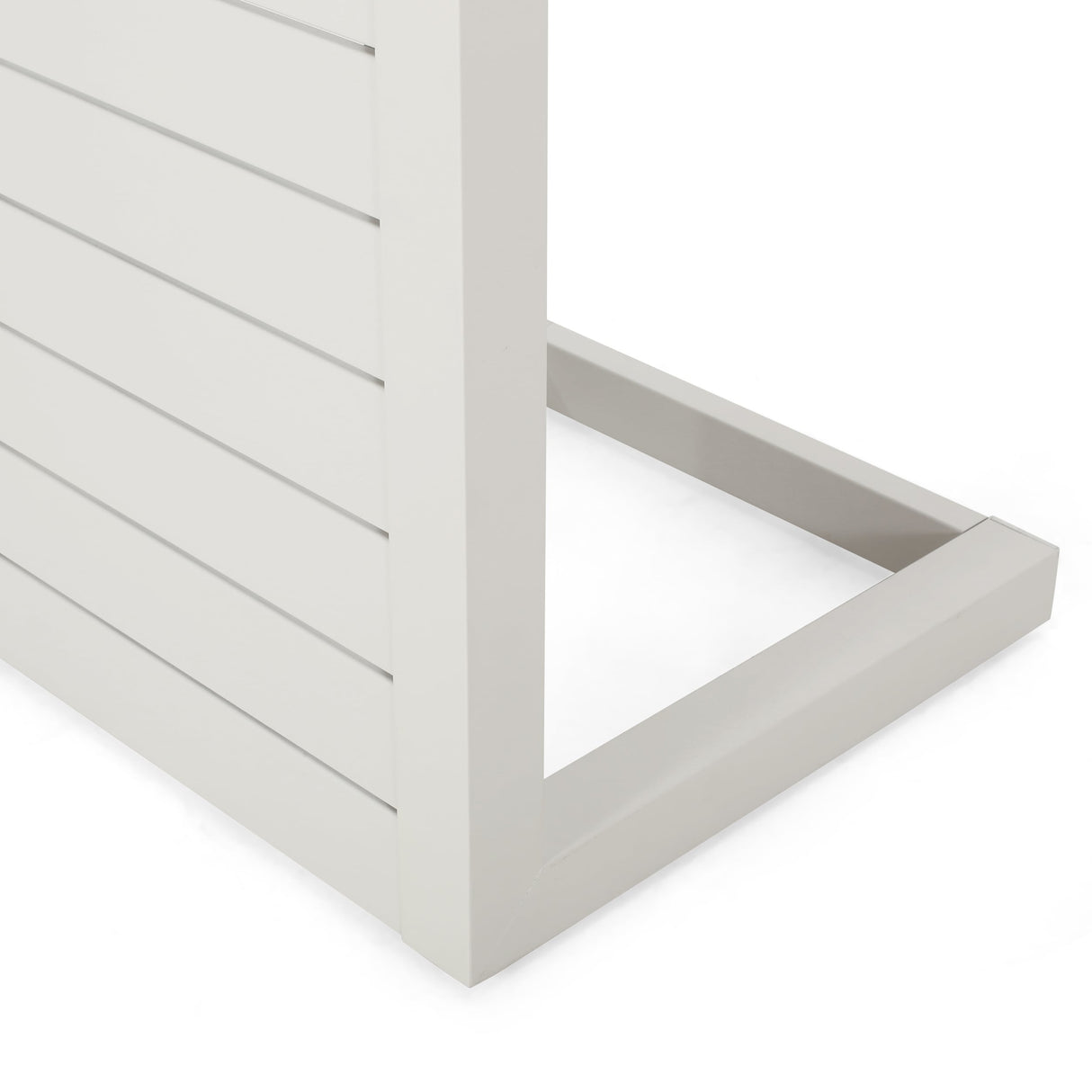 Cape Coral Outdoor C-Shape Aluminum Side Table by Christopher Knight Home