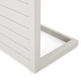 Cape Coral Outdoor C-Shape Aluminum Side Table by Christopher Knight Home