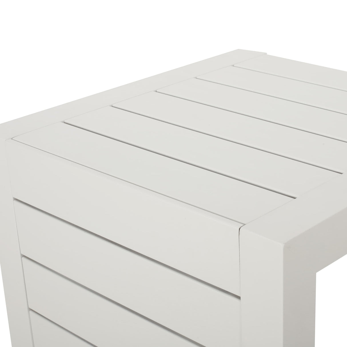 Cape Coral Outdoor C-Shape Aluminum Side Table by Christopher Knight Home