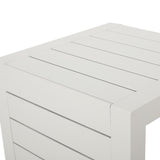 Cape Coral Outdoor C-Shape Aluminum Side Table by Christopher Knight Home