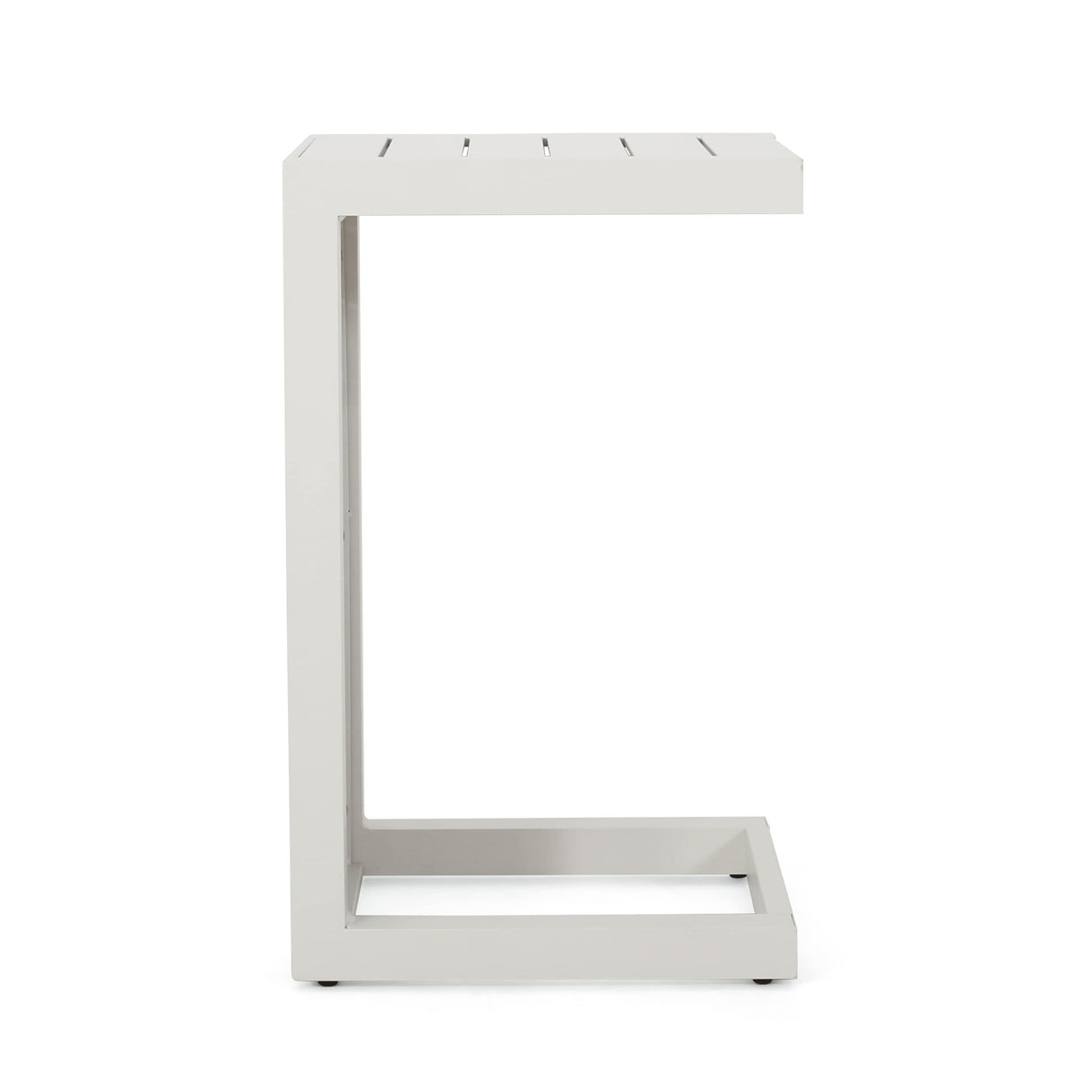 Cape Coral Outdoor C-Shape Aluminum Side Table by Christopher Knight Home
