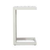 Cape Coral Outdoor C-Shape Aluminum Side Table by Christopher Knight Home