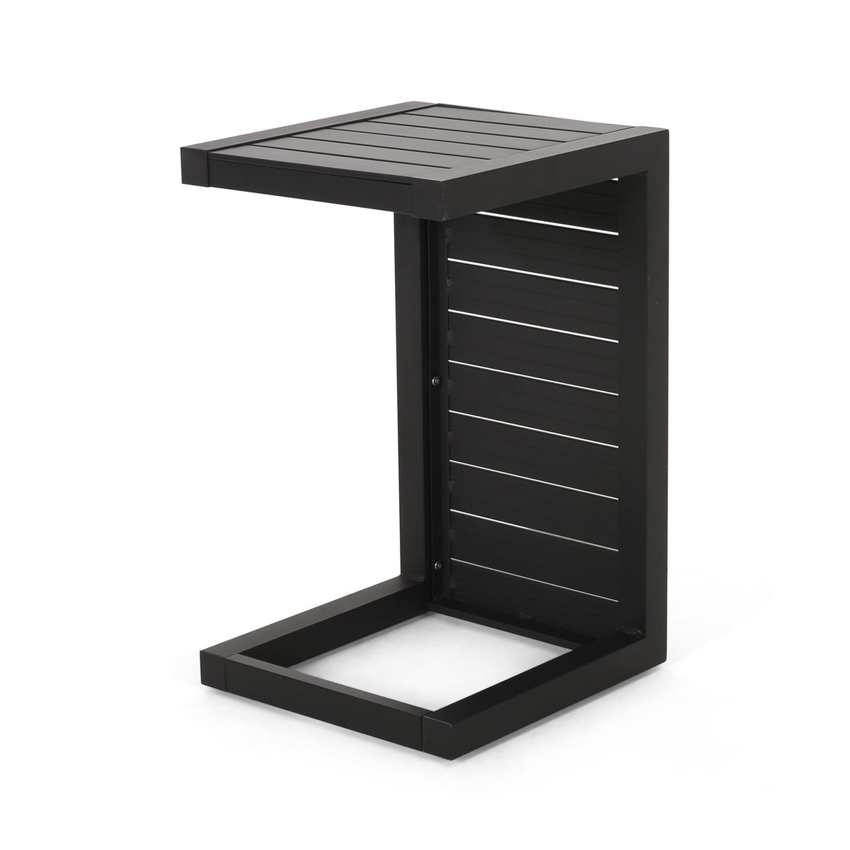 Cape Coral Outdoor C-Shape Aluminum Side Table by Christopher Knight Home