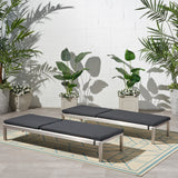 Cape Coral Outdoor Chaise Lounge with Cushion (Set of 2) by Christopher Knight Home